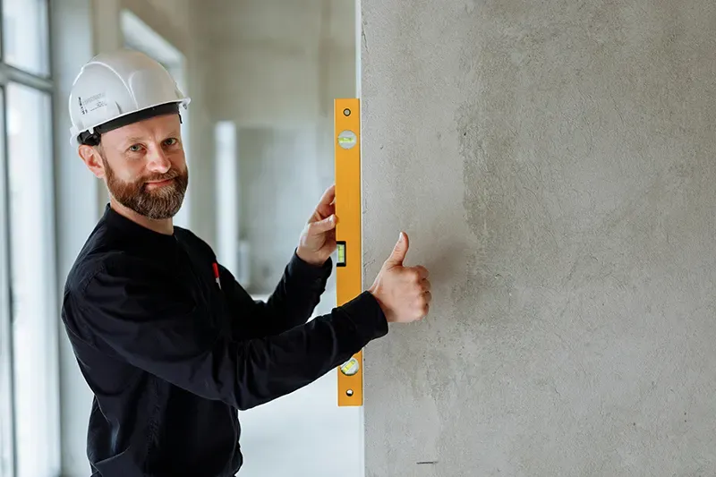 Håndverker viser tommel opp
